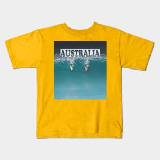 Australia surf board Kids T-Shirt